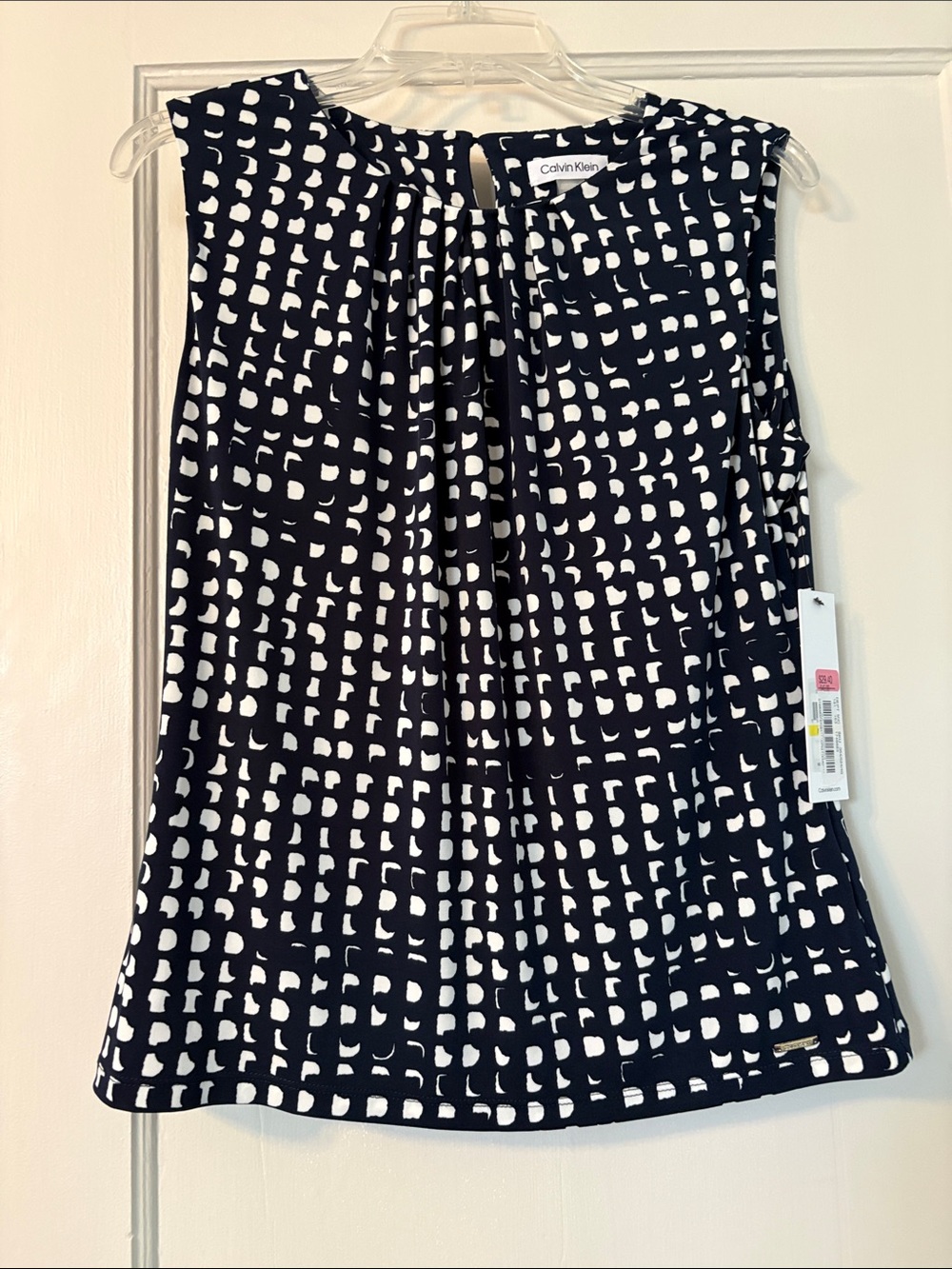 Calvin Klein Black and White Abstract Print Women's Skirt